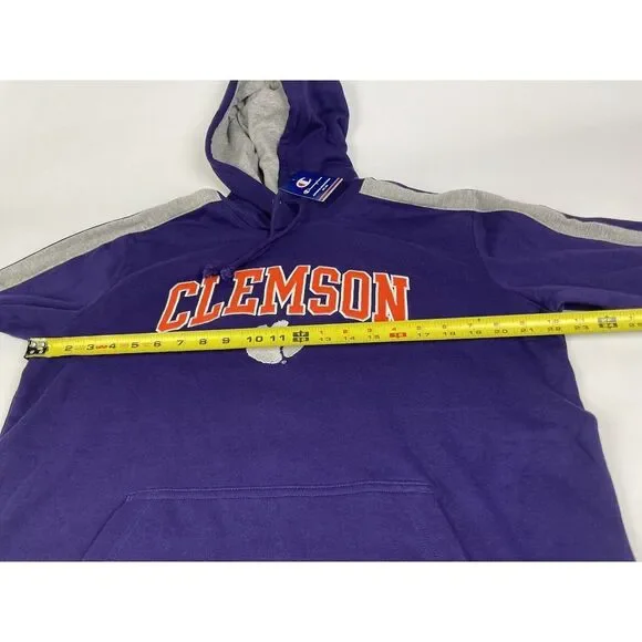 Clemson Tigers Champion Purple and Gray Hoodie Men’s Large - Picture 3 of 8